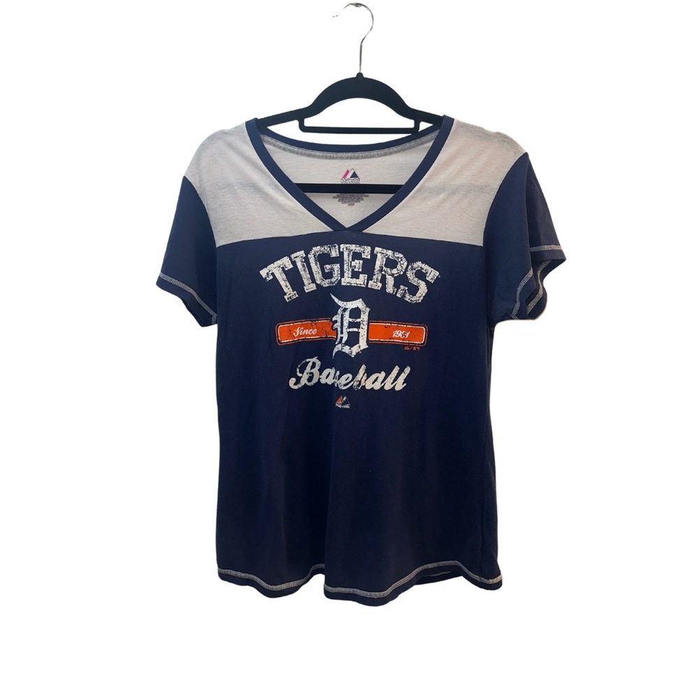 MLB Detroit Tigers V-Neck Short Sleeve Top